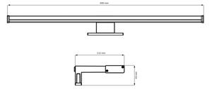 LED Koupelnové osvětlení zrcadla ELBA LED/12W/230V 4000K 60 cm IP44 chrom