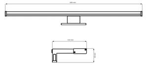 LED Koupelnové osvětlení zrcadla ELBA LED/12W/230V 4000K 60 cm IP44 černá