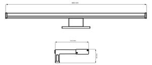 LED Koupelnové osvětlení zrcadla ELBA LED/8W/230V 4000K 40 cm IP44 černá