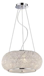 Ideal Lux - Křišťálový lustr PASHA 10xE14/40W/230V pr. 55 cm chrom