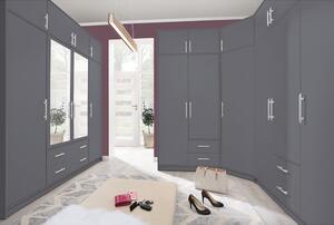 SMART a | sestava šatních skříní | 200 cm + 195x245 cm | antracit