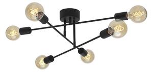 Cottex P7216SV - Přisazený lustr BATON 6xE27/60W/230V černá