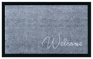 Mujkoberec Original Protiskluzová rohožka Welcome 104507 Grey/Blue - na ven i na doma - 45x75 cm