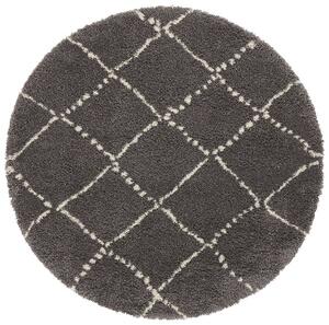 Mint Rugs - Hanse Home koberce Kusový koberec Allure 104403 Darkgrey/Cream - 120x120 (průměr) kruh cm