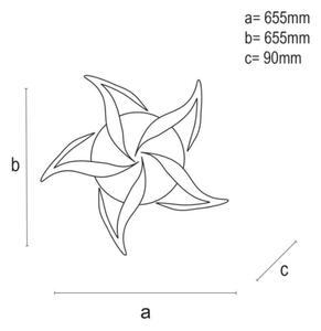 Brilagi -LED Stmívatelný přisazený lustr TWIST LED/55W/230V 3000-6500K bílá + DO