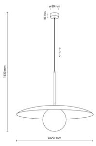 Lustr na lanku SLATE 1xE27/15W/230V pr. 65 cm béžová