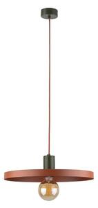 Lustr na lanku SILA 1xE27/15W/230V pr. 40 cm cihlová/zelená