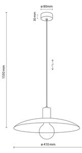 Lustr na lanku ASTRA 1xE27/15W/230V pr. 41 cm černá