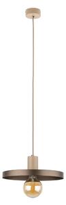 Lustr na lanku SILA 1xE27/15W/230V pr. 30 cm hnědá/béžová