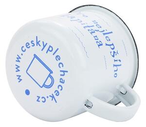BELIS Smaltovaný hrnek ø 8 cm - 0.35 l bílý "nejlepší kapitán" v krabičce - ČESKÝ PLECHÁČEK - 11008-039REM04