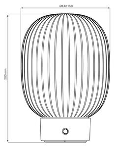 LED Stmívatelná dotyková stolní lampa LATTE LED/1,8W/5V USB 2000 mAh zlatá/bílá