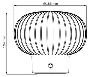 LED Stmívatelná dotyková stolní lampa LATTE LED/1,8W/5V USB 2000 mAh chrom/bílá