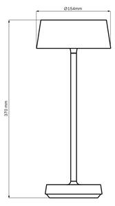 LED Stmívatelná stolní lampa CASABLANCA LED/3,4W/5V USB 3600 mAh IP44 černá