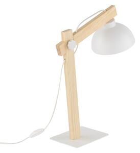 Stolní lampa OSLO 1xE27/15W/230V borovice/bílá