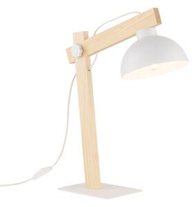 Stolní lampa OSLO 1xE27/15W/230V borovice/bílá