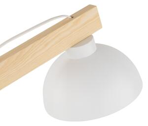 Stolní lampa OSLO 1xE27/15W/230V borovice/bílá