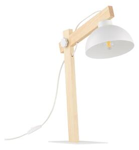 Stolní lampa OSLO 1xE27/15W/230V borovice/bílá