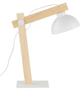 Stolní lampa OSLO 1xE27/15W/230V borovice/bílá