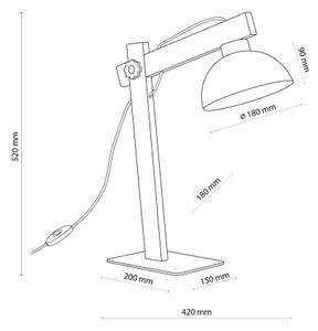 Stolní lampa OSLO 1xE27/15W/230V borovice/bílá