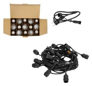 LED Venkovní dekorační řetěz BAJA ST64 15xE27/1W/230V 15,9m IP44 teplá bílá