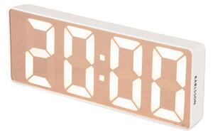 Budík Copper Mirror LED flat white KARLSSON (Barva-bílá)