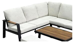 Set zahradního nábytku PRISTINA černý / béžový ALM8215