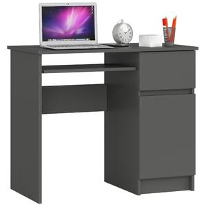 Ak furniture Psací stůl PIKSEL 90 cm grafitově šedý pravý
