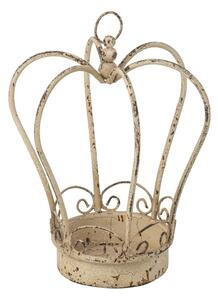 Béžový dekorační svícen královská koruna Vintage Chateau – 27,5*27,5*32 cm - J-Line by Jolipa