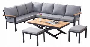 Set zahradního nábytku RIVIERA antracitový / šedý TEK0411