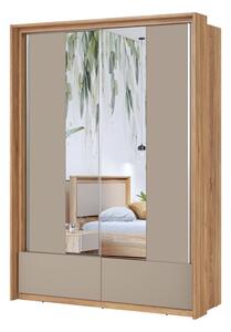 Šatní skříň IMPRESSIO dub Mauvella/Congo šířka 150 cm