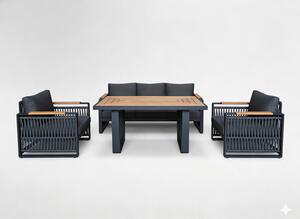 Set zahradního nábytku SKOPJE šedý ALM8109
