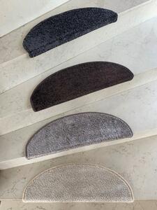 Vopi koberce Nášlapy na schody Capri Lux cream půlkruh, samolepící - 24x65 půlkruh (rozměr včetně ohybu)