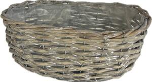 Truhlík proutí ovál 28x15x11 cm s fólií mix barev Barva: Bílá