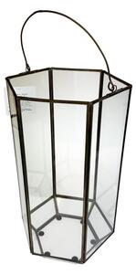 Svícen metal sklo pr. 23 cm, v. 40 cm