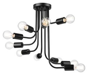 Přisazený lustr TRINITY 10xE27/15W/230V černá