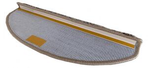 Vopi koberce Nášlapy na schody Udine šedý půlkruh, samolepící - 24x65 půlkruh (rozměr včetně ohybu)