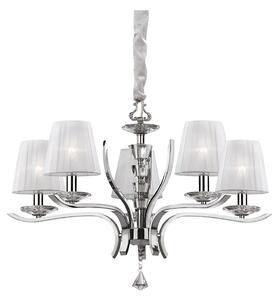 Ideal Lux - Lustr na řetězu PEGASO 5xE14/28W/230V pr. 72 cm lesklý chrom
