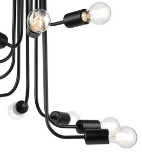 Přisazený lustr TRINITY 10xE27/15W/230V černá