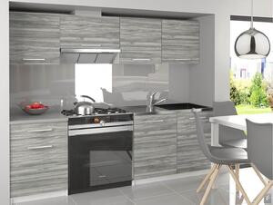 Kuchyňská linka Belini 180 cm šedý antracit Glamour Wood s pracovní deskou Superuniqa3 Výrobce