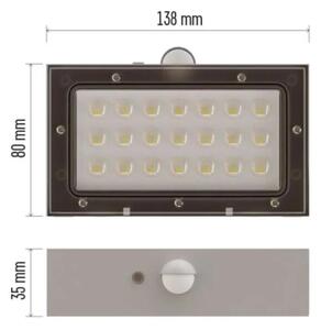 LED Solární reflektor se senzorem pohybu LED/3,7V 1200mAh 4000K IP65 bílá