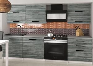 Kuchyňská linka Belini 180 cm šedý antracit Glamour Wood s pracovní deskou Primera2 Výrobce