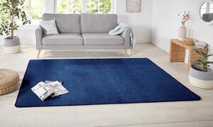 Hanse Home, Jednobarevní kusový koberec Nasty 104447 Darkblue | Modrá Typ: 67x120 cm