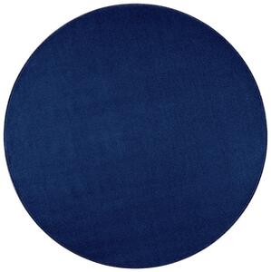 Hanse Home, Jednobarevní kusový koberec Nasty 104447 Darkblue | Modrá Typ: kulatý 133 cm