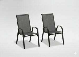 Set zahradních židlí ORIANA černé NEO3685 (2 ks)