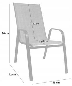 Set zahradních židlí ORIANA černé NEO3685 (2 ks)