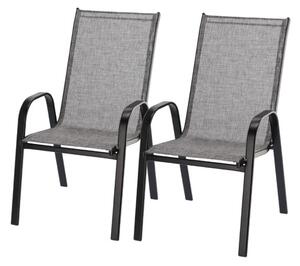 Set zahradních židlí ORIANA šedé NEO9917 (2 ks)