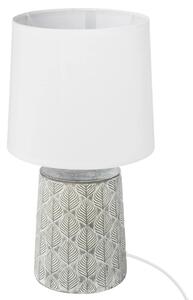 VÝPRODEJ - Designová stolní lampa Cyrel - bílá / šedá