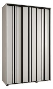 Šatní skříň YVONA 6 - 150/45 cm, bílá / černá