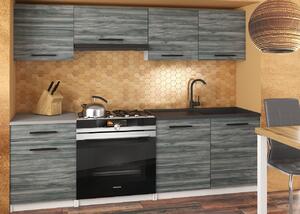 Kuchyňská linka Belini 180 cm šedý antracit Glamour Wood s pracovní deskou Superuniqa2 Výrobce