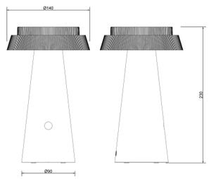 Globo 36624P - LED Stmívatelná solární dotyková lampa LED/4W/3,7W IP54 růžová